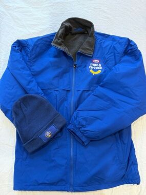 Kraft Mac & Cheese Blue Logo Jacket with Beanie